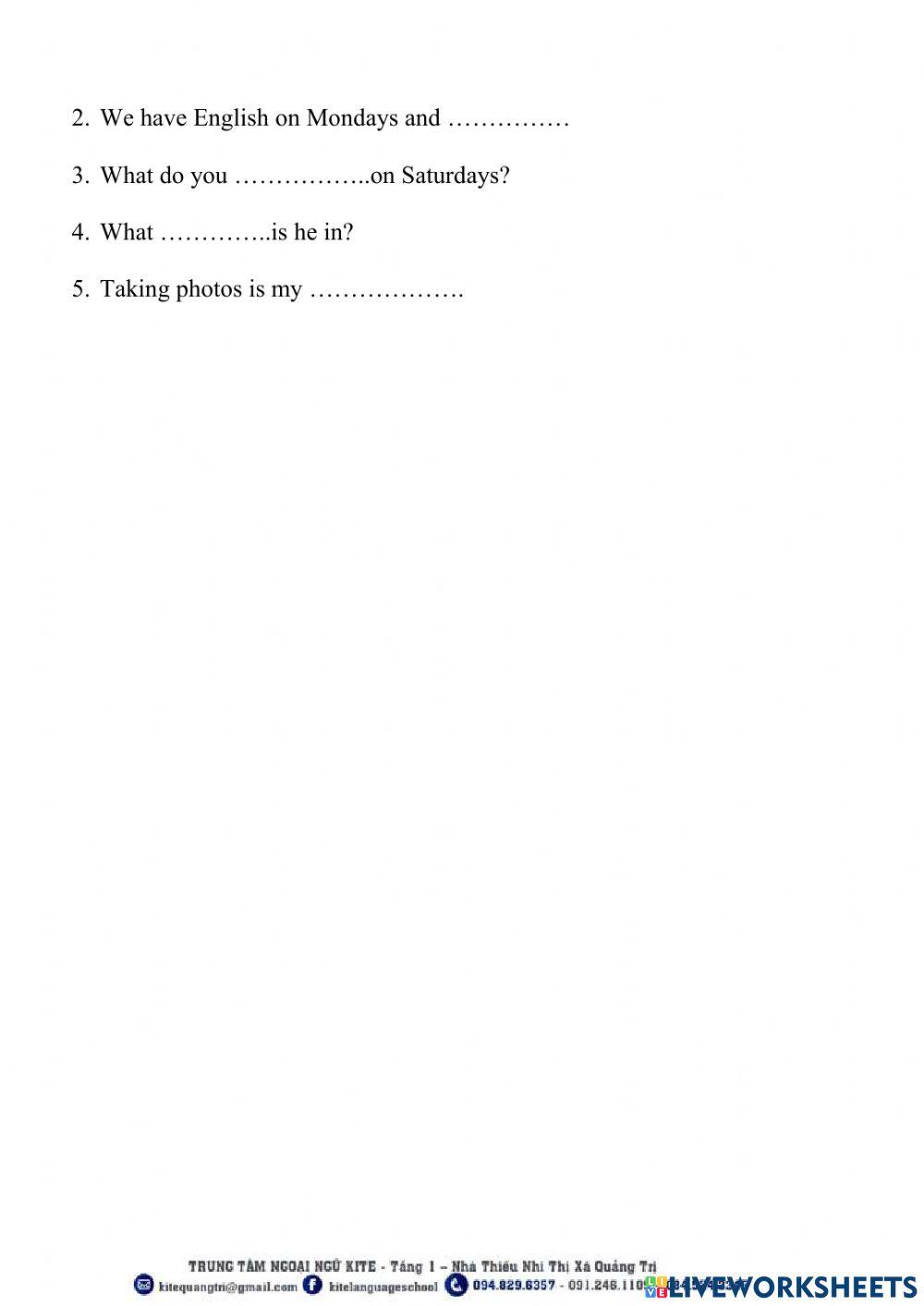 Grade 4 listening test- first term