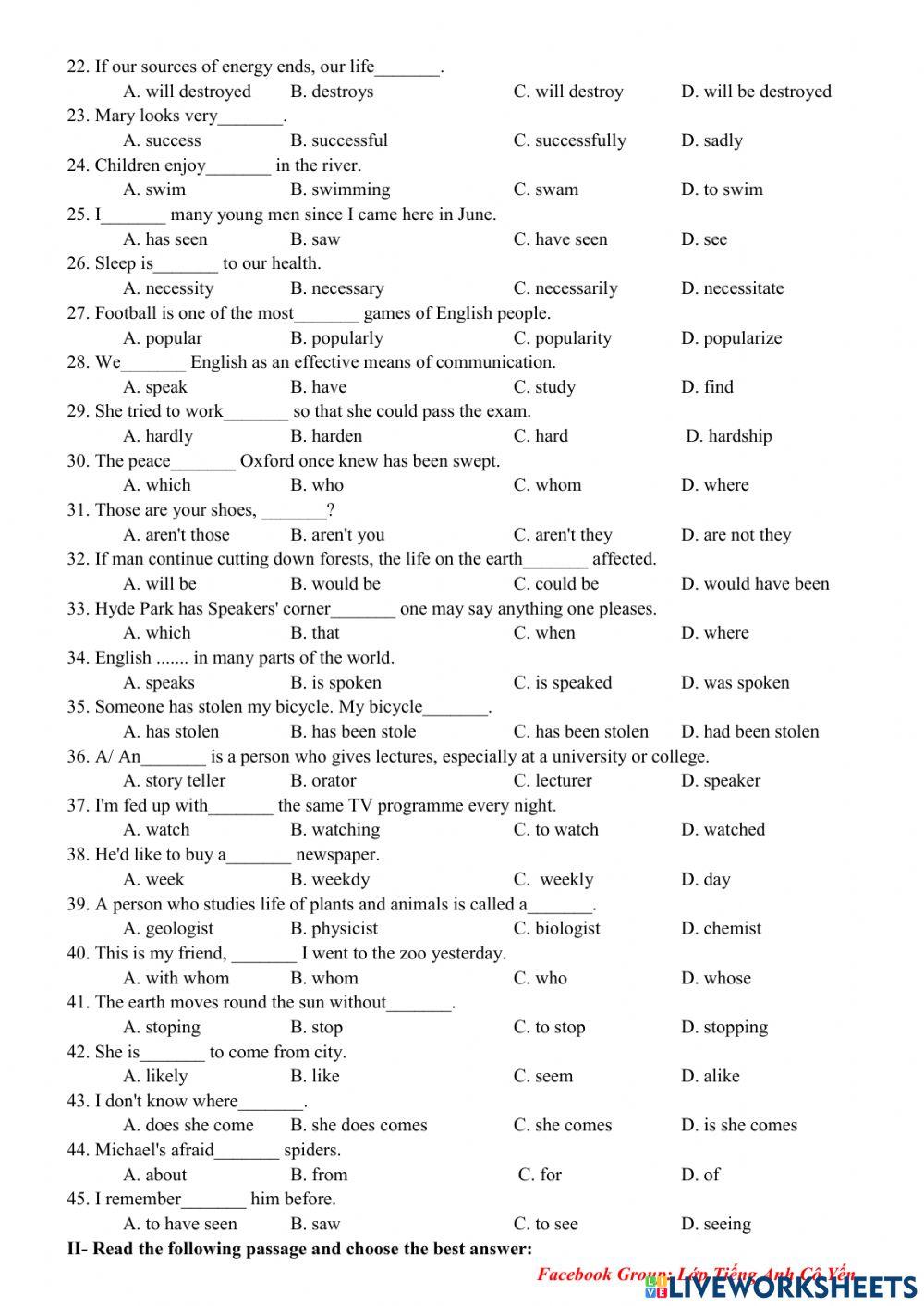 Đề thi thử số 5