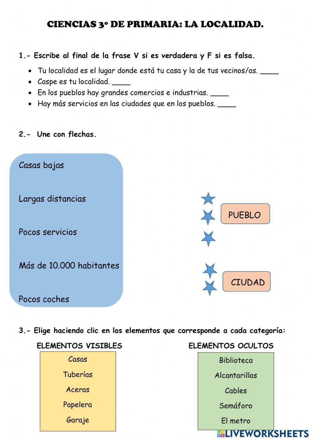 La localidad tercero