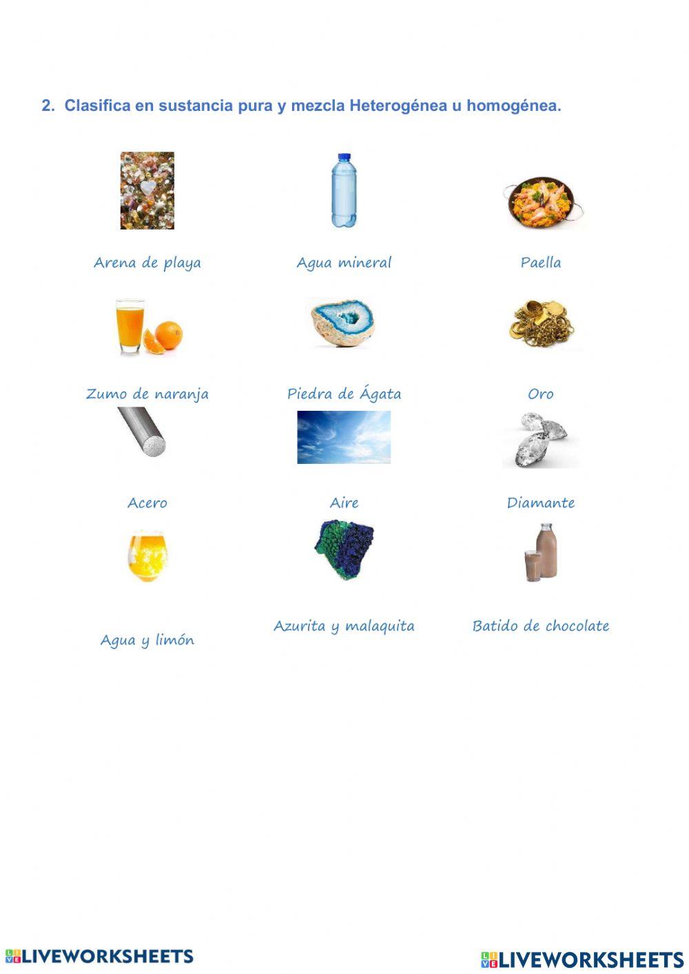 Mezclas y sustancias