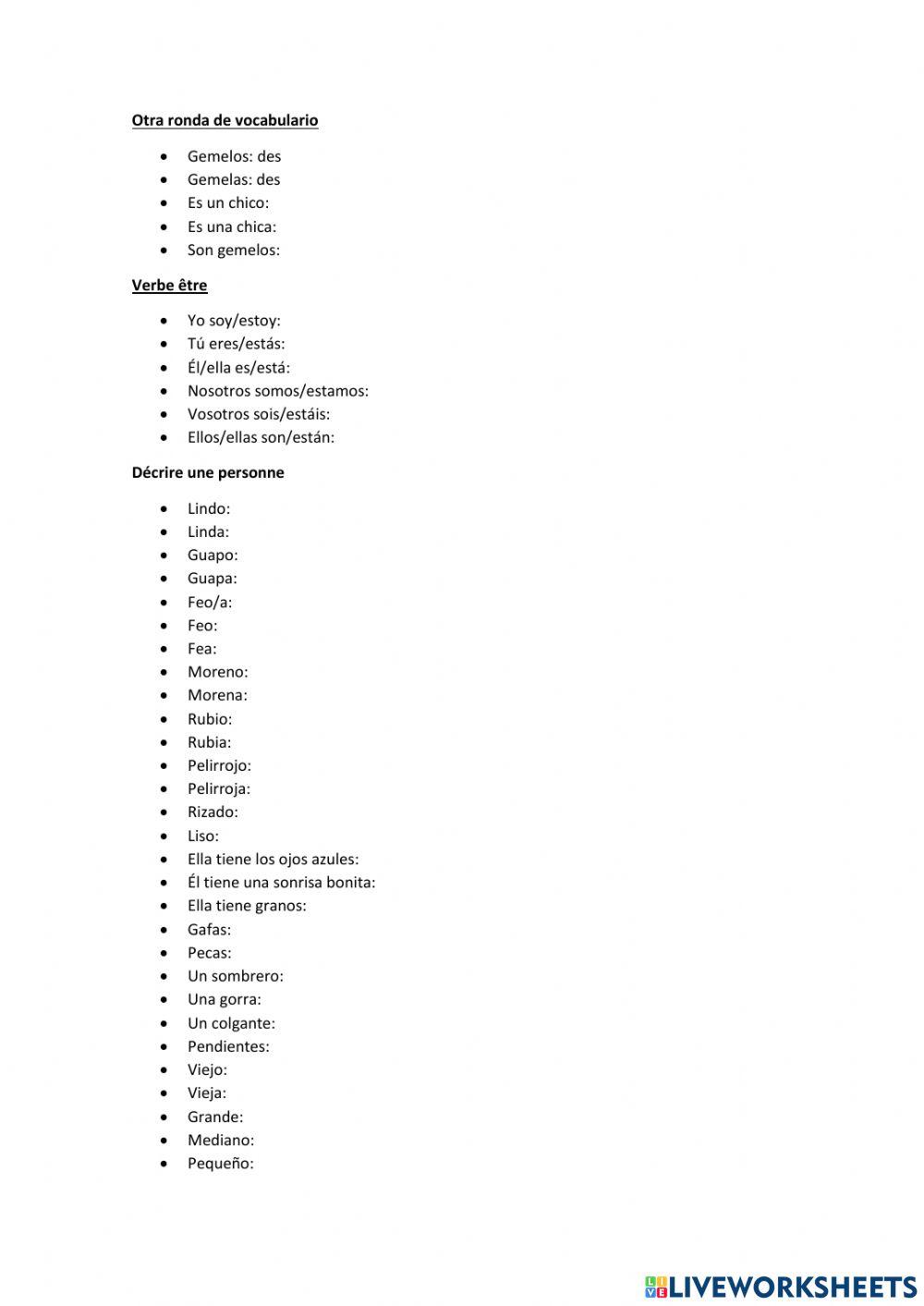 Unidad 2 libro francés 1º eso