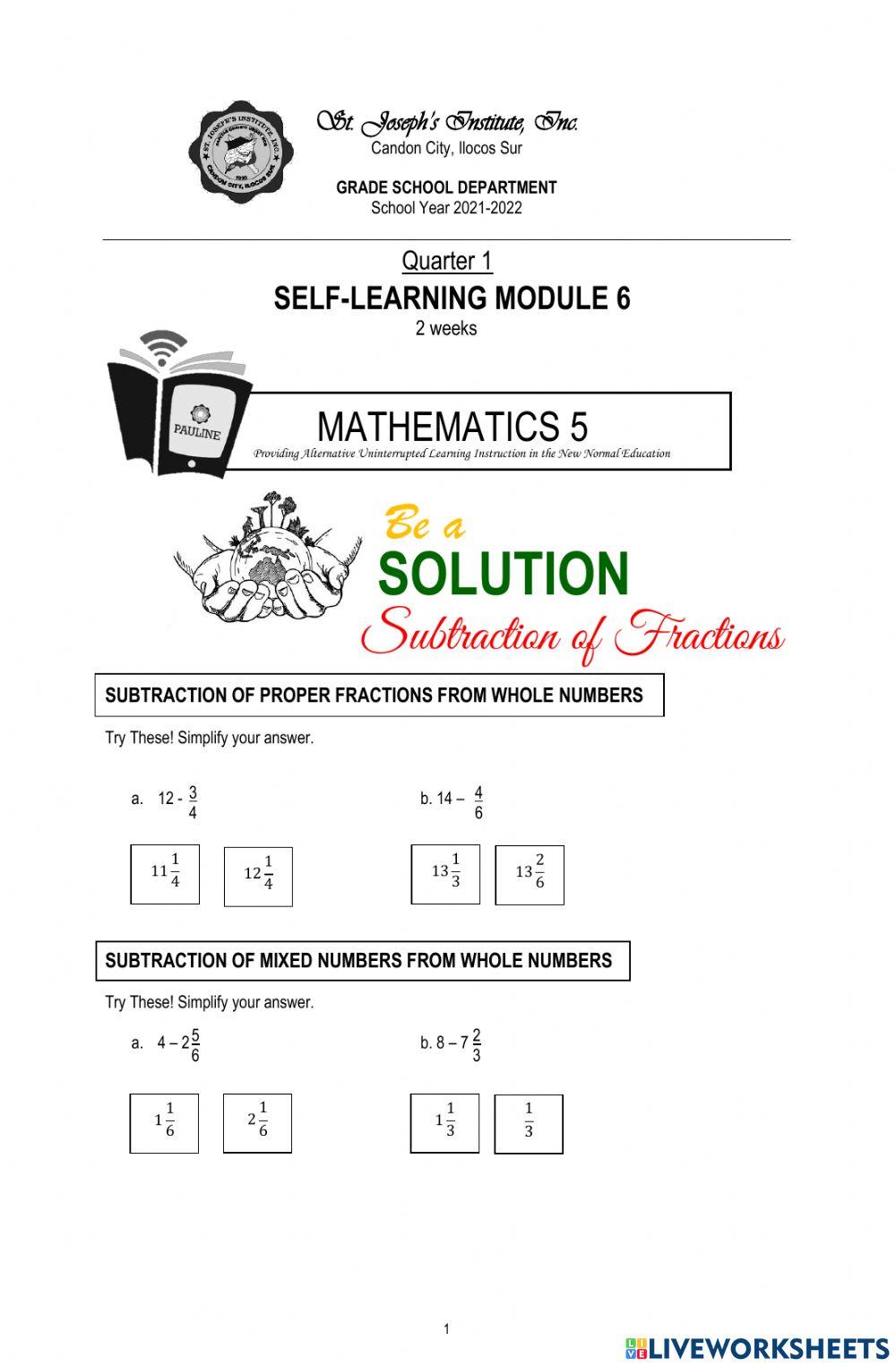 Math 5 Worksheet worksheet | Live Worksheets