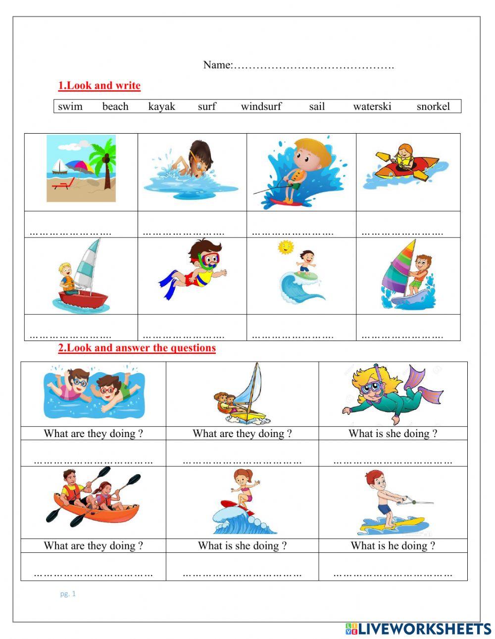 F 5: Unit 4:  we're having fun at the beach