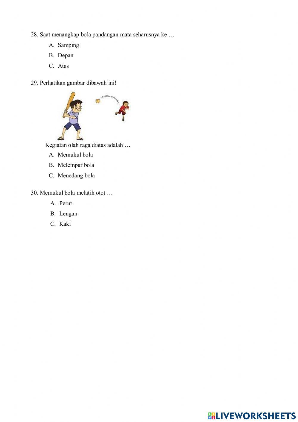 Soal PAS TEMA 3 KELAS 1