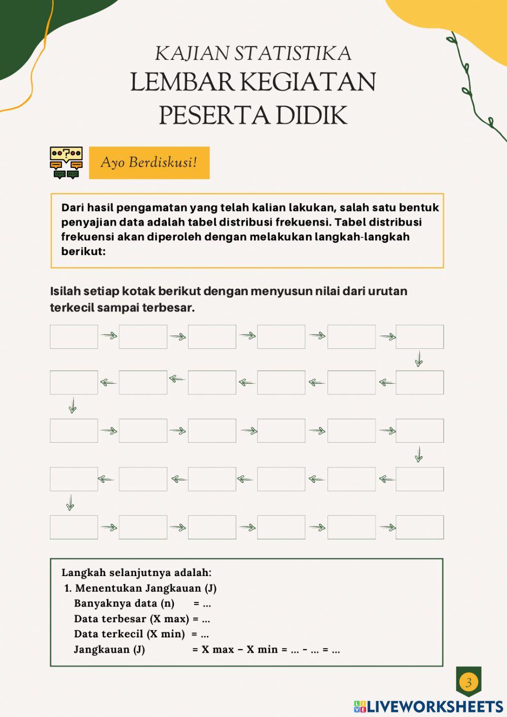 LKPD Tabel Distribusi Frekuensi