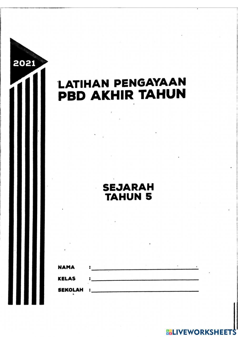 Latihan pbd sejarah tahun 5
