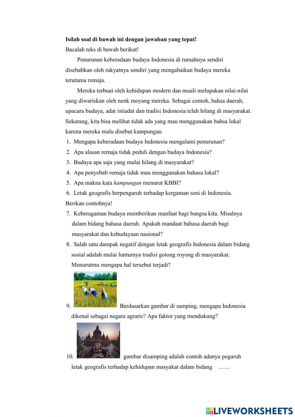 Penilaian Evaluasi Tema 5 Sub Tema 3 Pmbelajarn 2