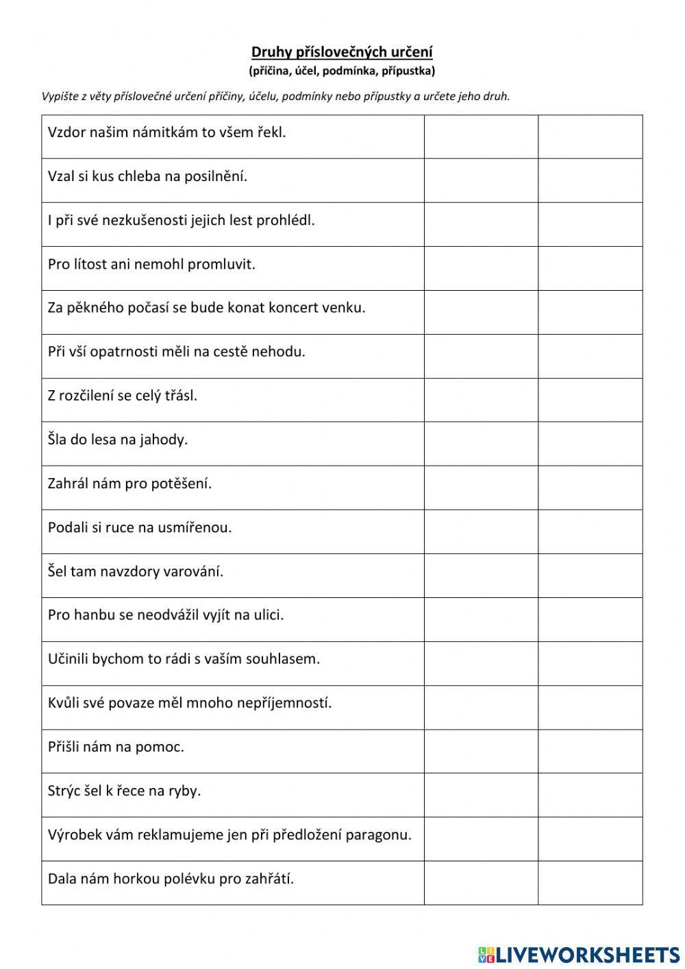 Příslovečná určení