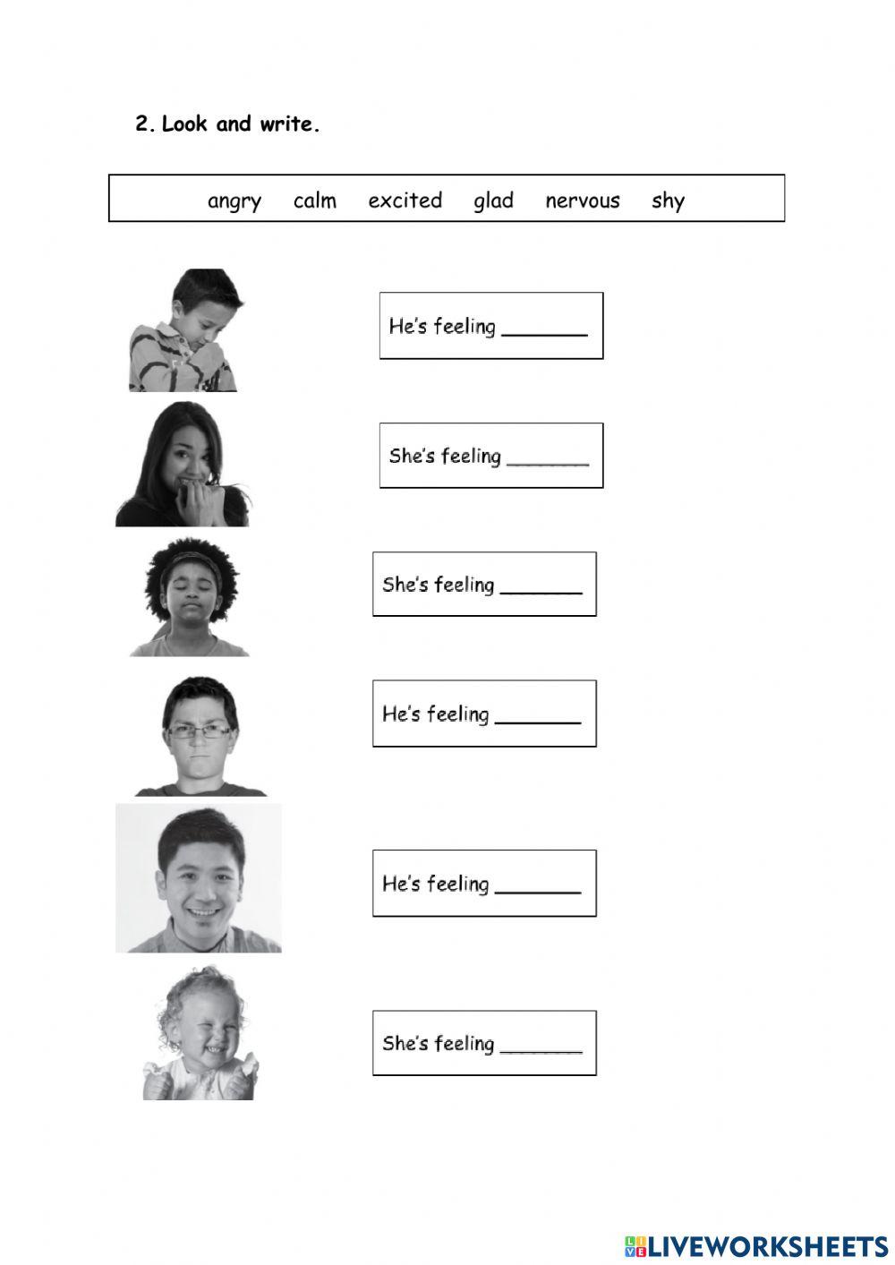 Adjectives: feelings