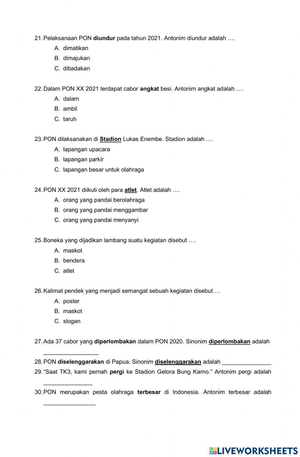 PAS Bahasa Indonesia