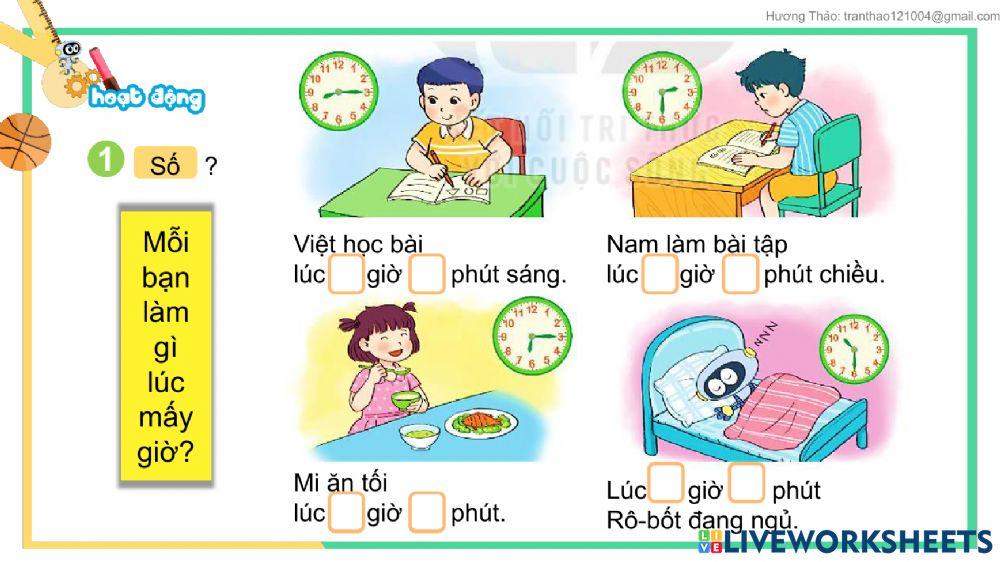 Xem đồng hồ - Lớp 2