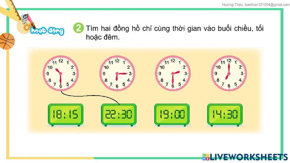 Xem đồng hồ - Lớp 2