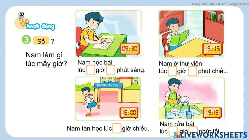 Xem đồng hồ - Lớp 2