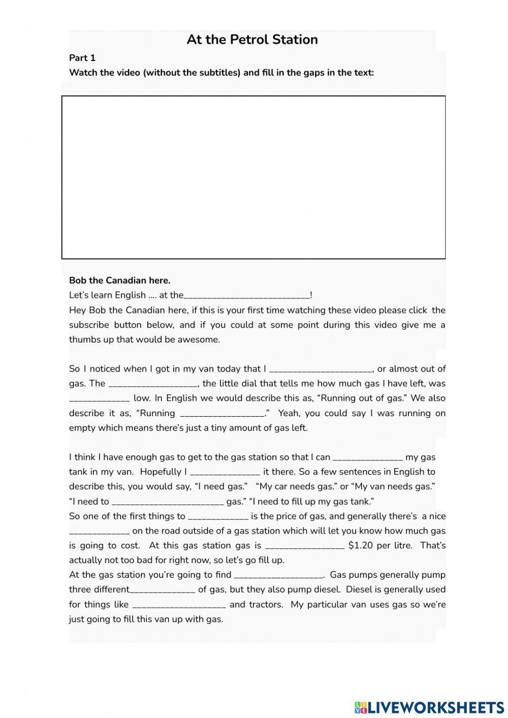 At the petrol station