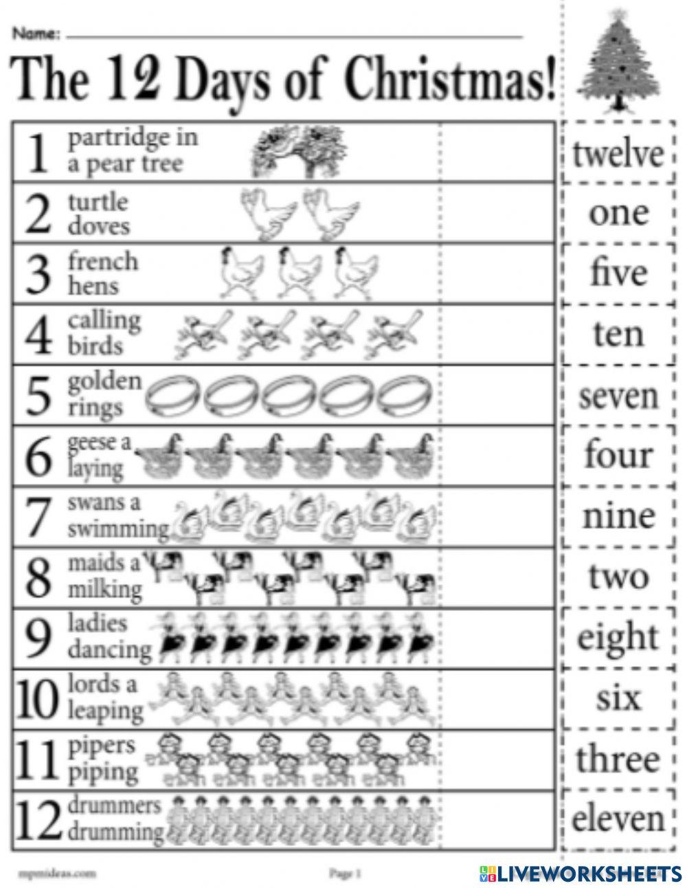 12 days of christmas