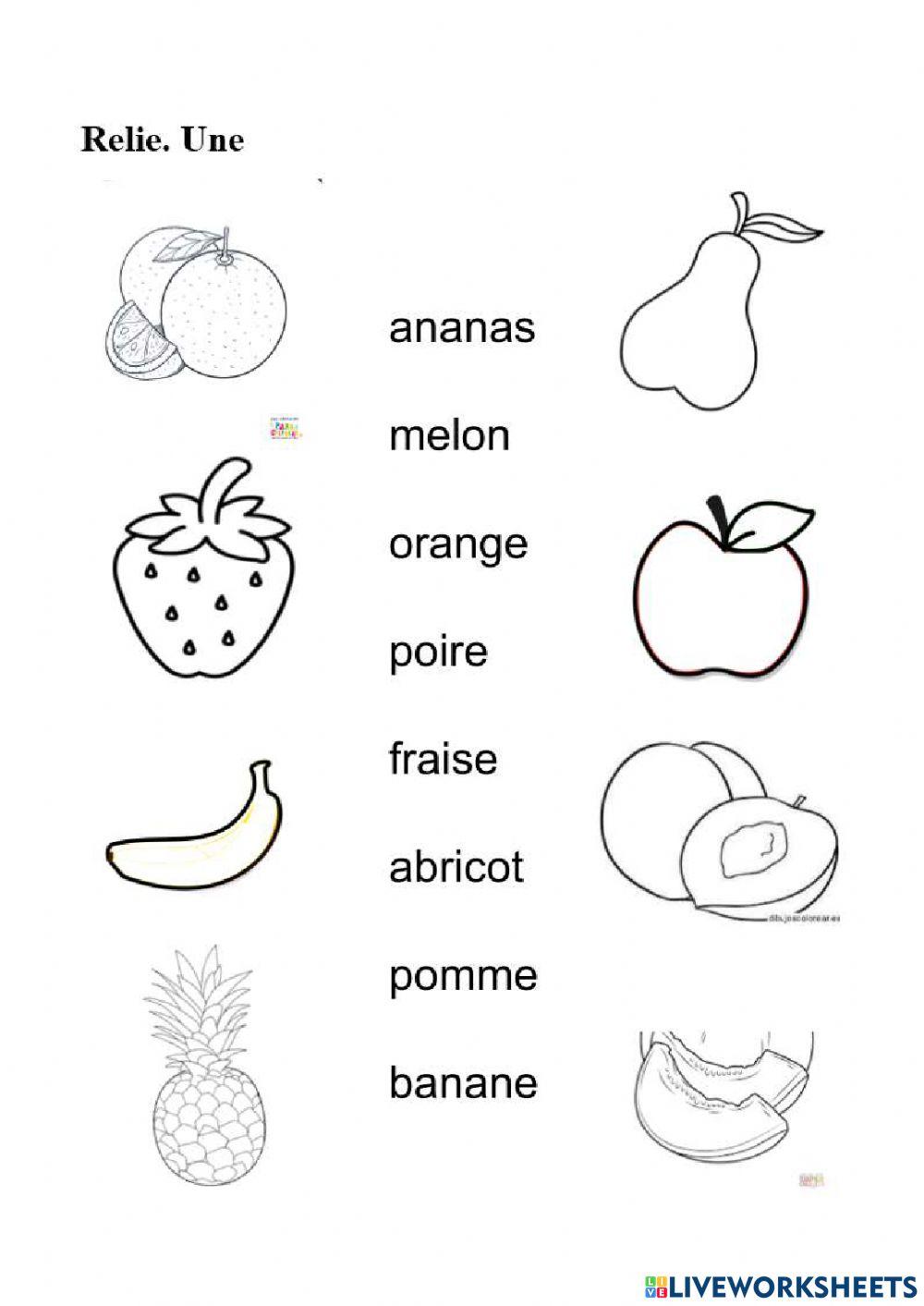 Les fruits interactive activity for Primer Ciclo | Live Worksheets