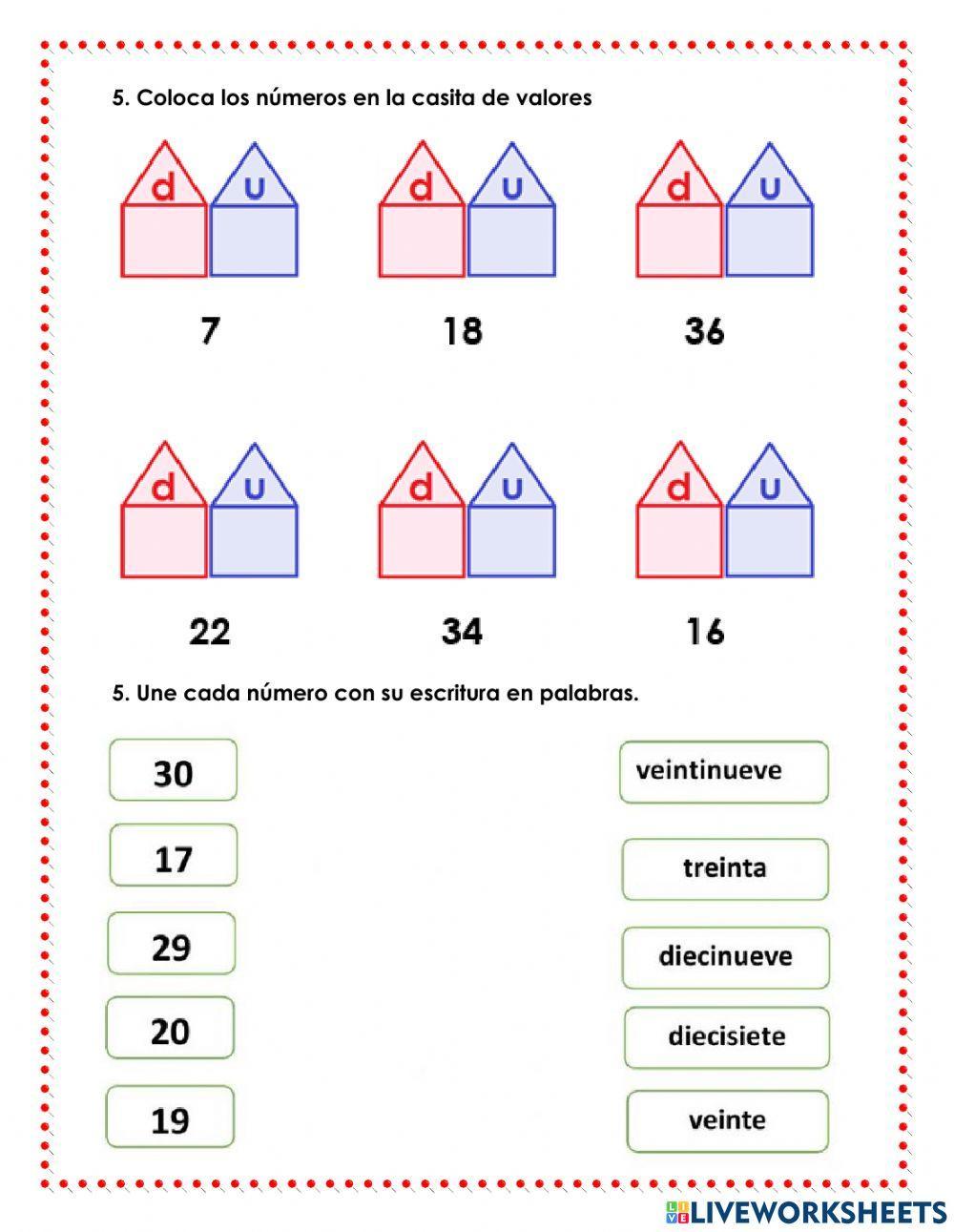 Familia del 1 al 30 Familia del 1 al 30