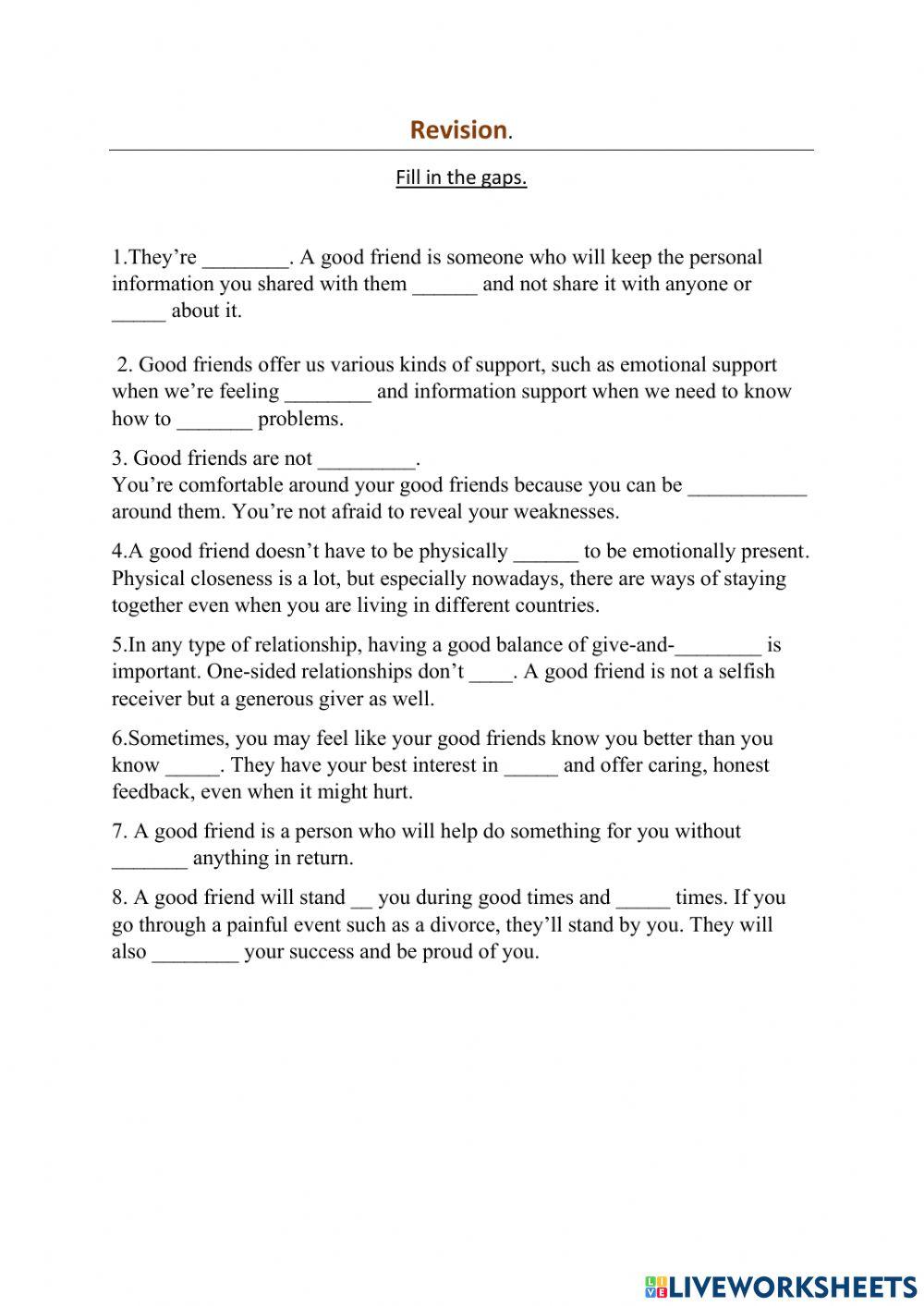 8 qualities of a good friend