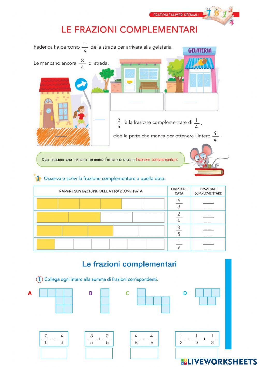 Le frazioni complementari