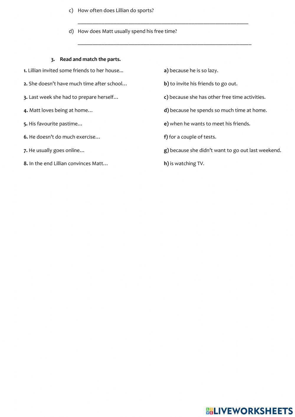 Free-time Activities Free-time Activities