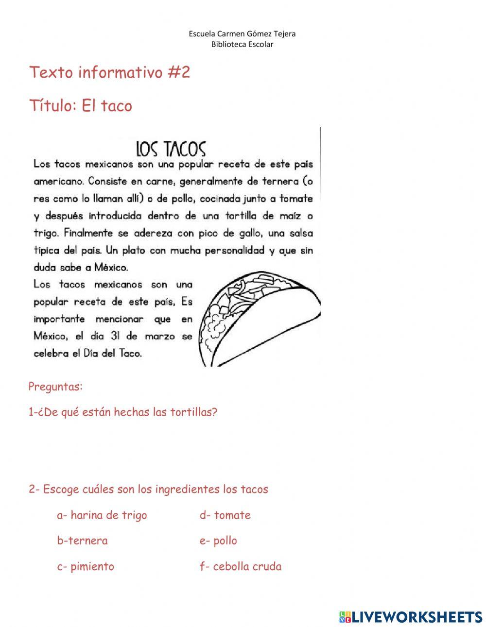 Los tacos- audiolectura