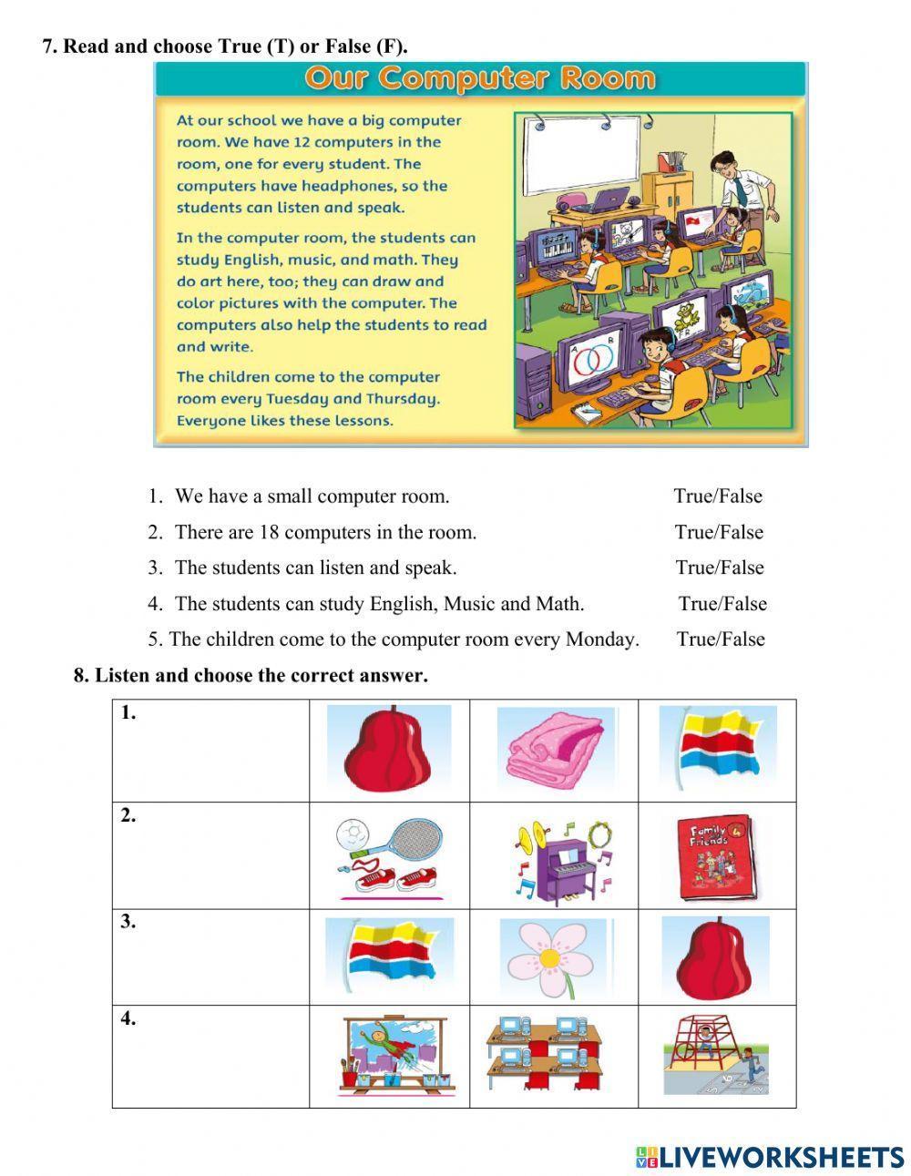 Lớp 4- unit 4- we have english