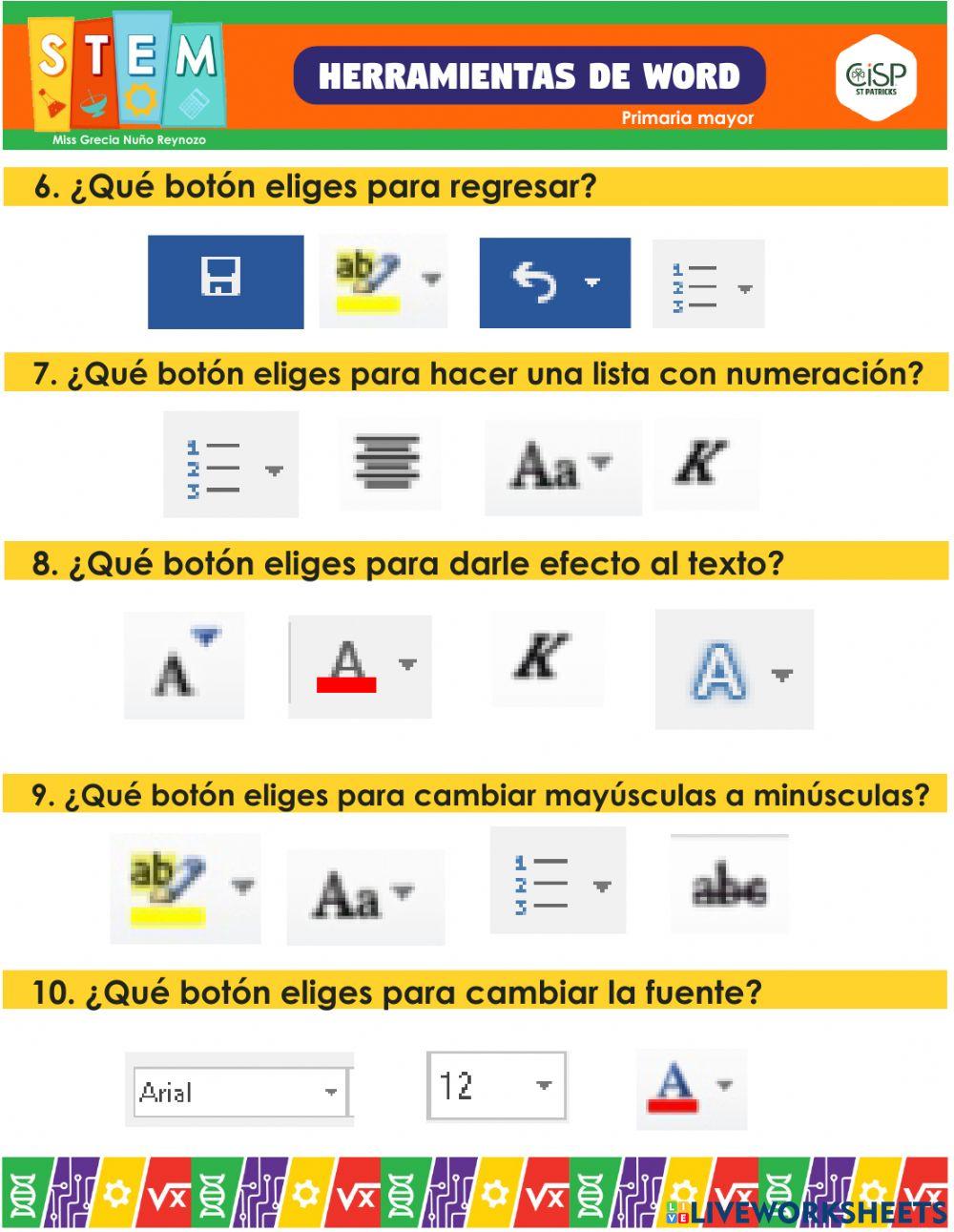 Herramientas de word
