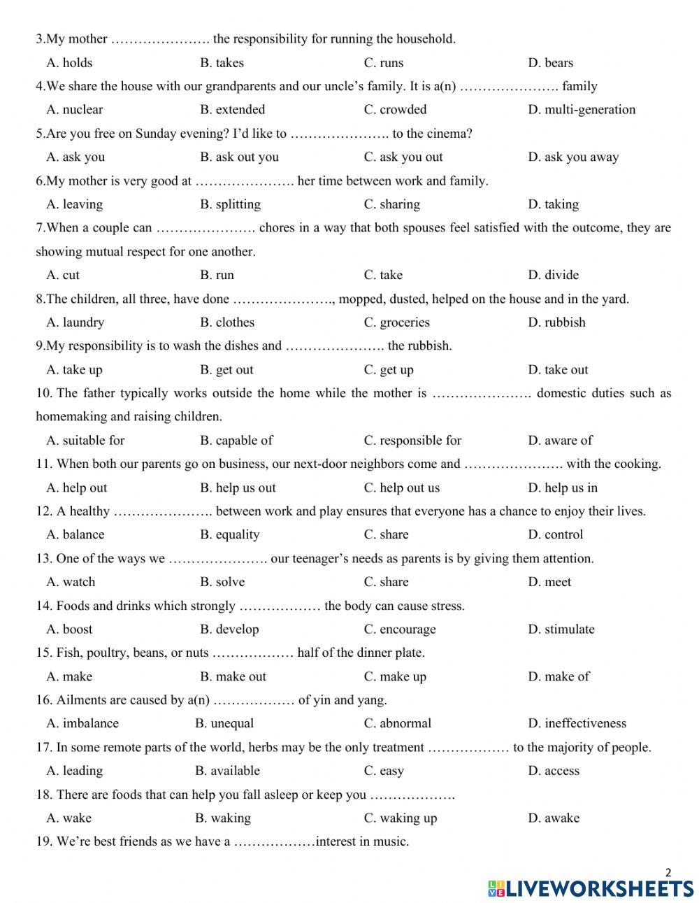 ĐỀ CƯƠNG ÔN TẬP HK 1 - ANH 10 (Phần 1)