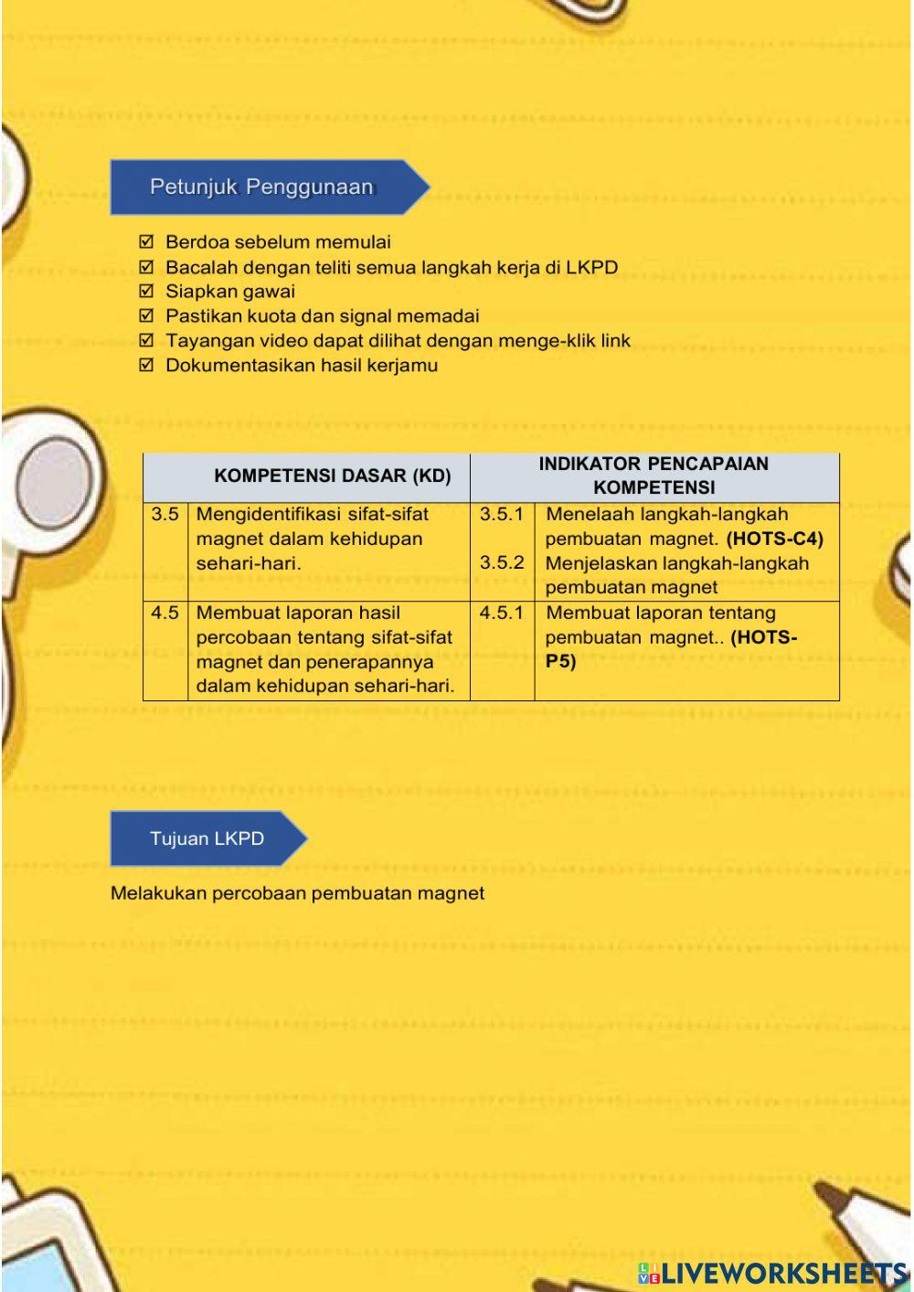 Laporan Percobaan Membuat Magnet