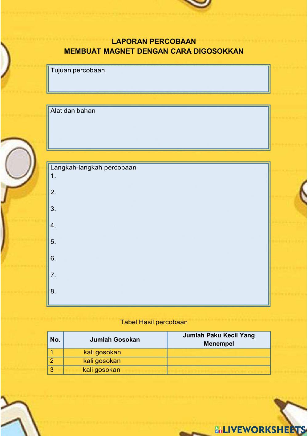 Laporan Percobaan Membuat Magnet