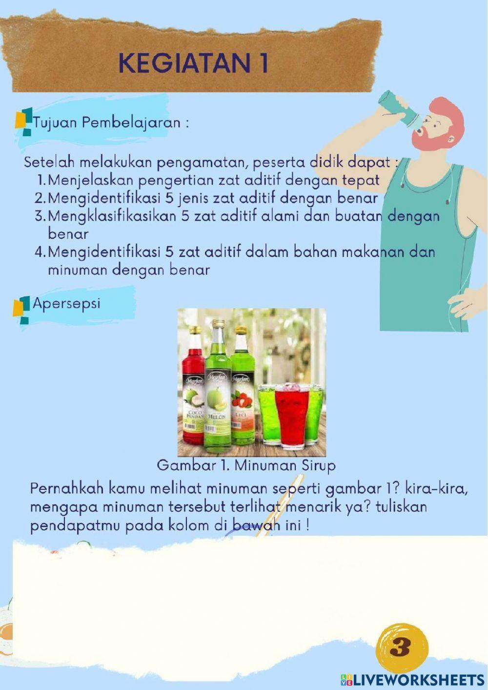 Zat Aditif Pada Makanan dan Minuman Pertemuan 1