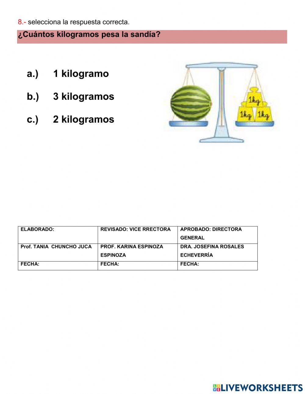 Examen de matemática