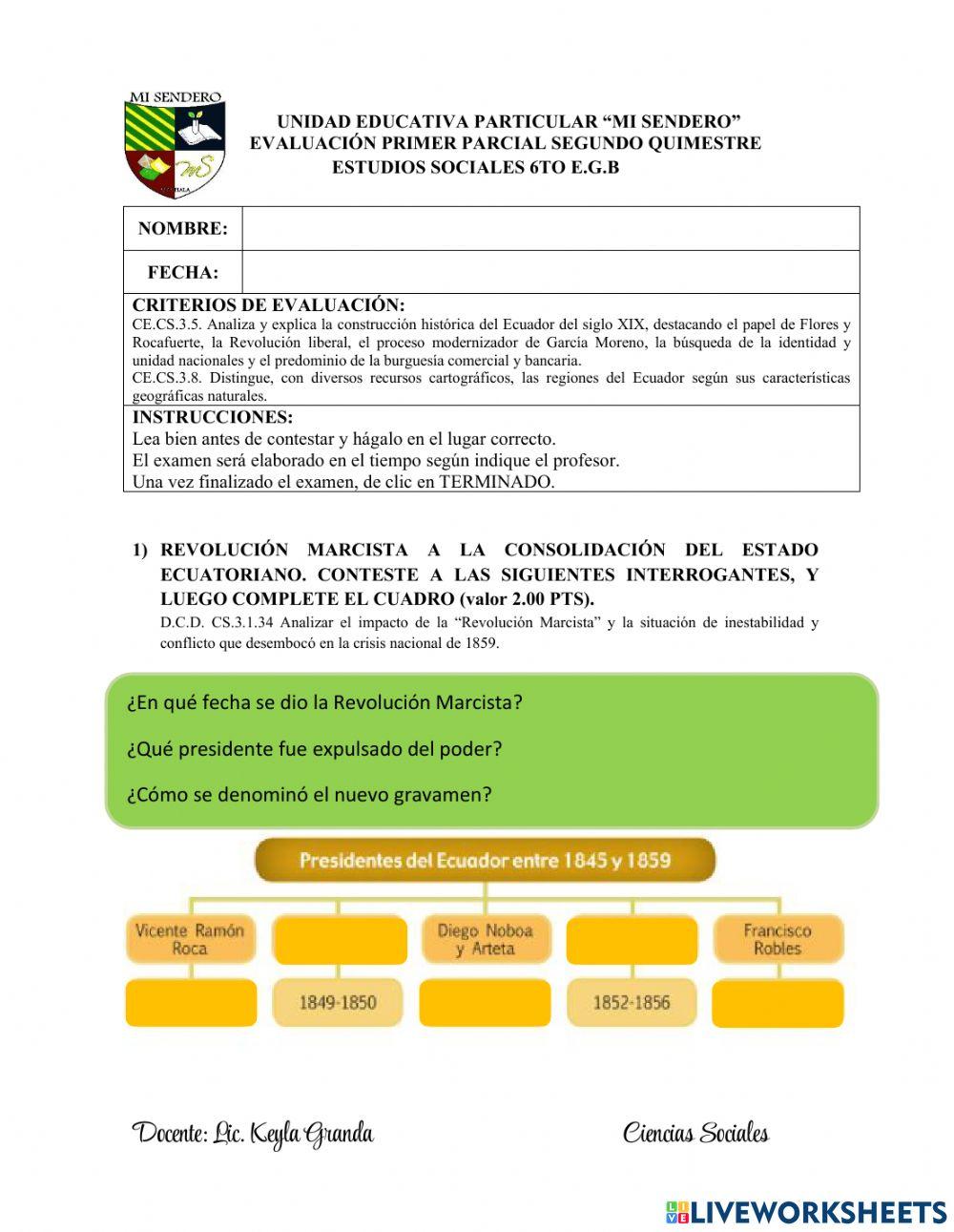 Lección 1p 2q sexto año