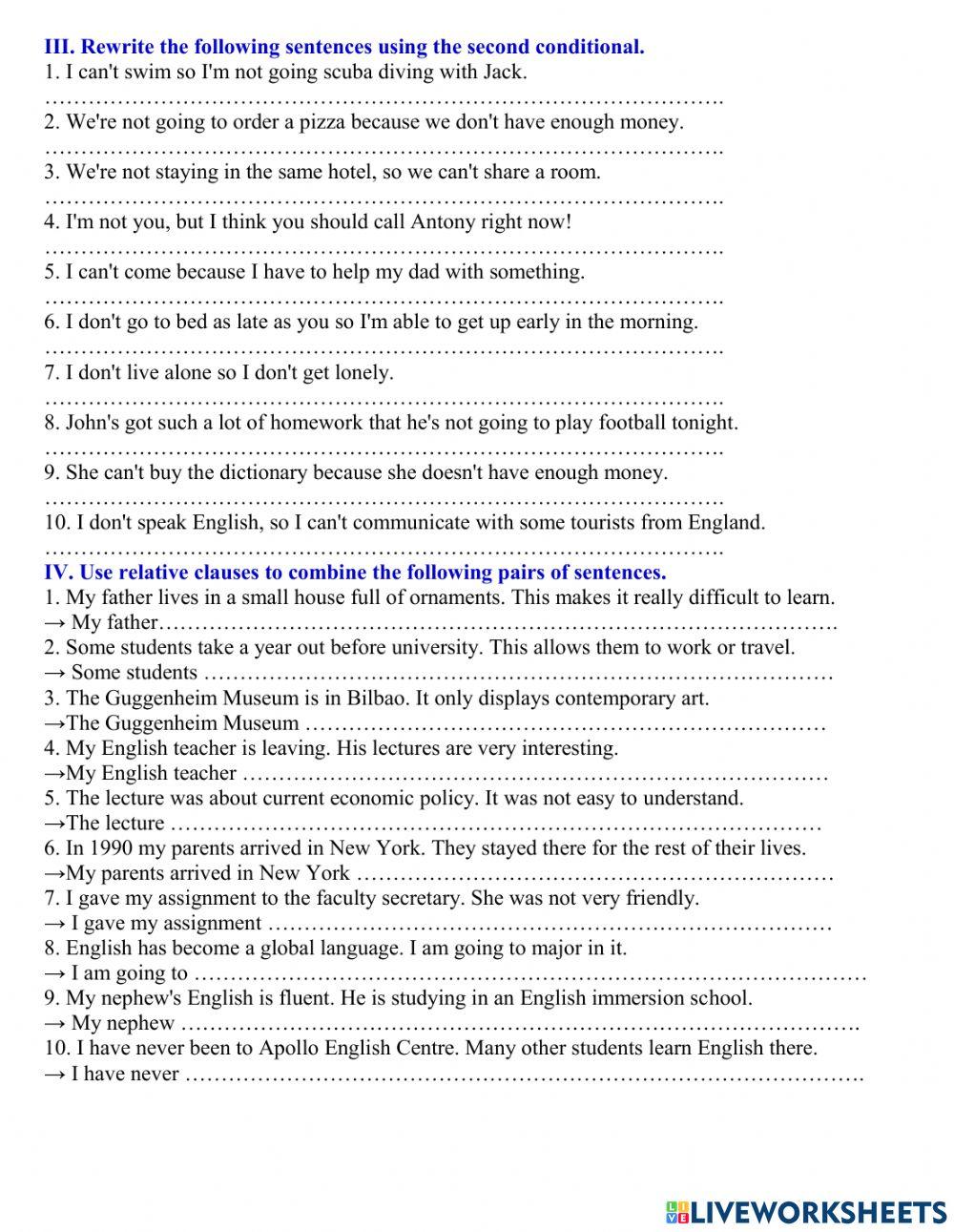 English 9 unit 9 write