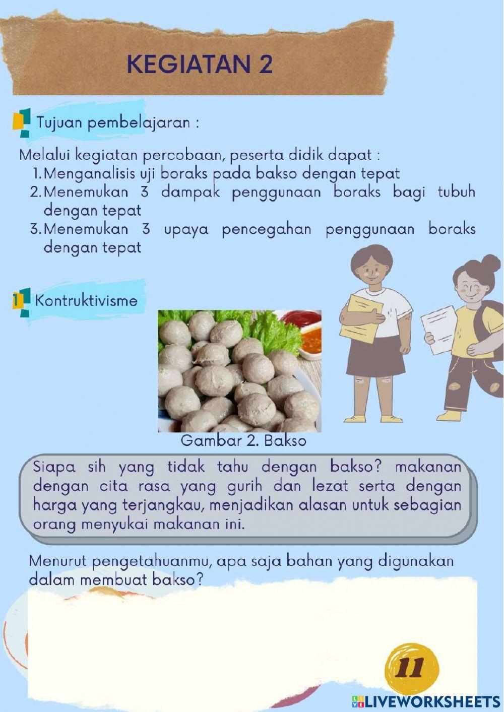 Uji Kandungan Boraks pada Bakso