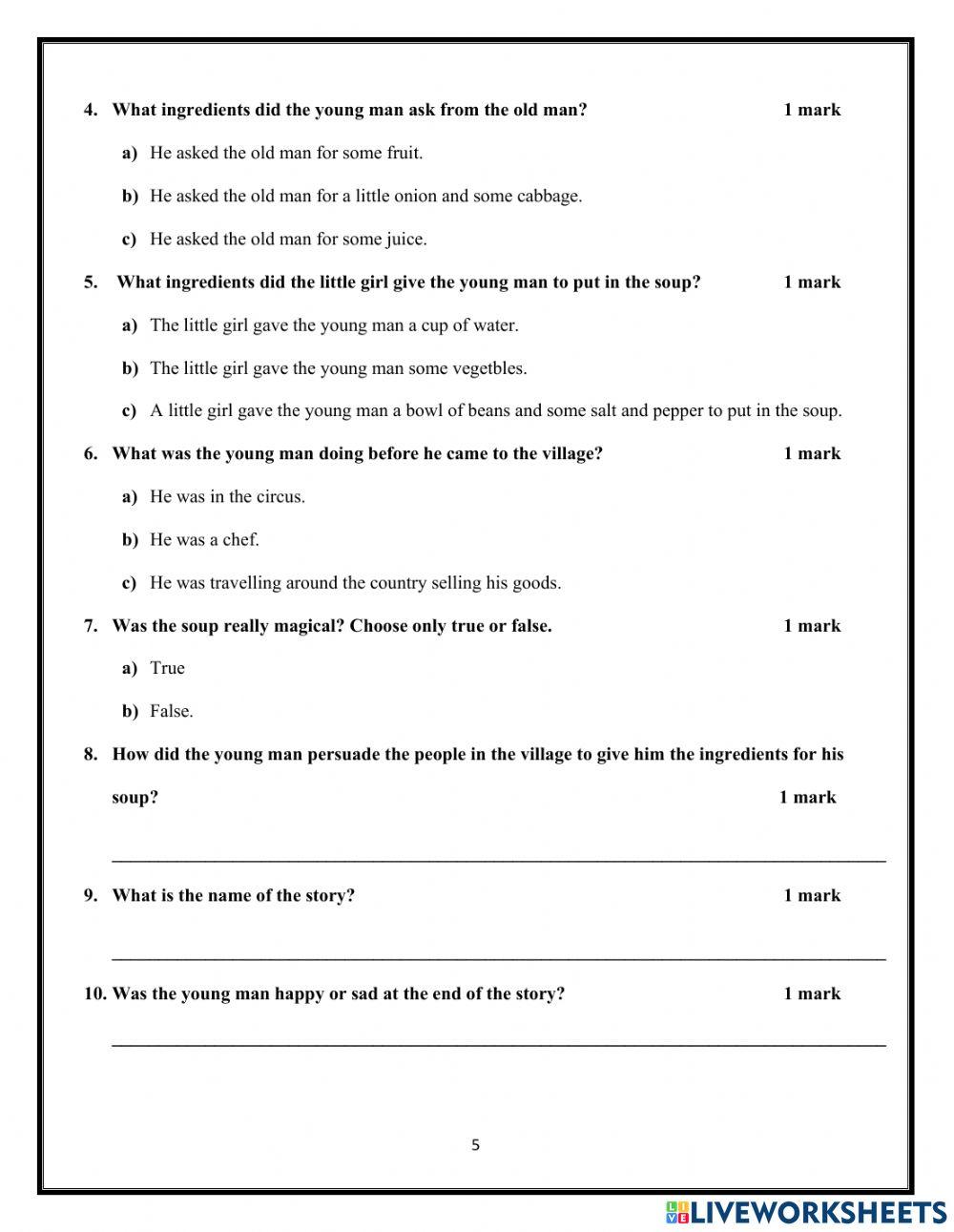 Assessment A Paper 1