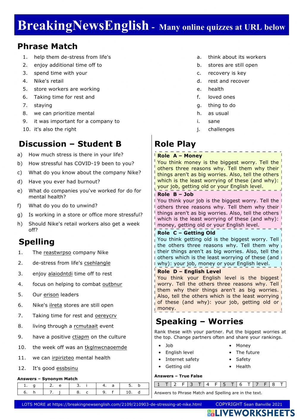 Nike gave workers week of de-stress