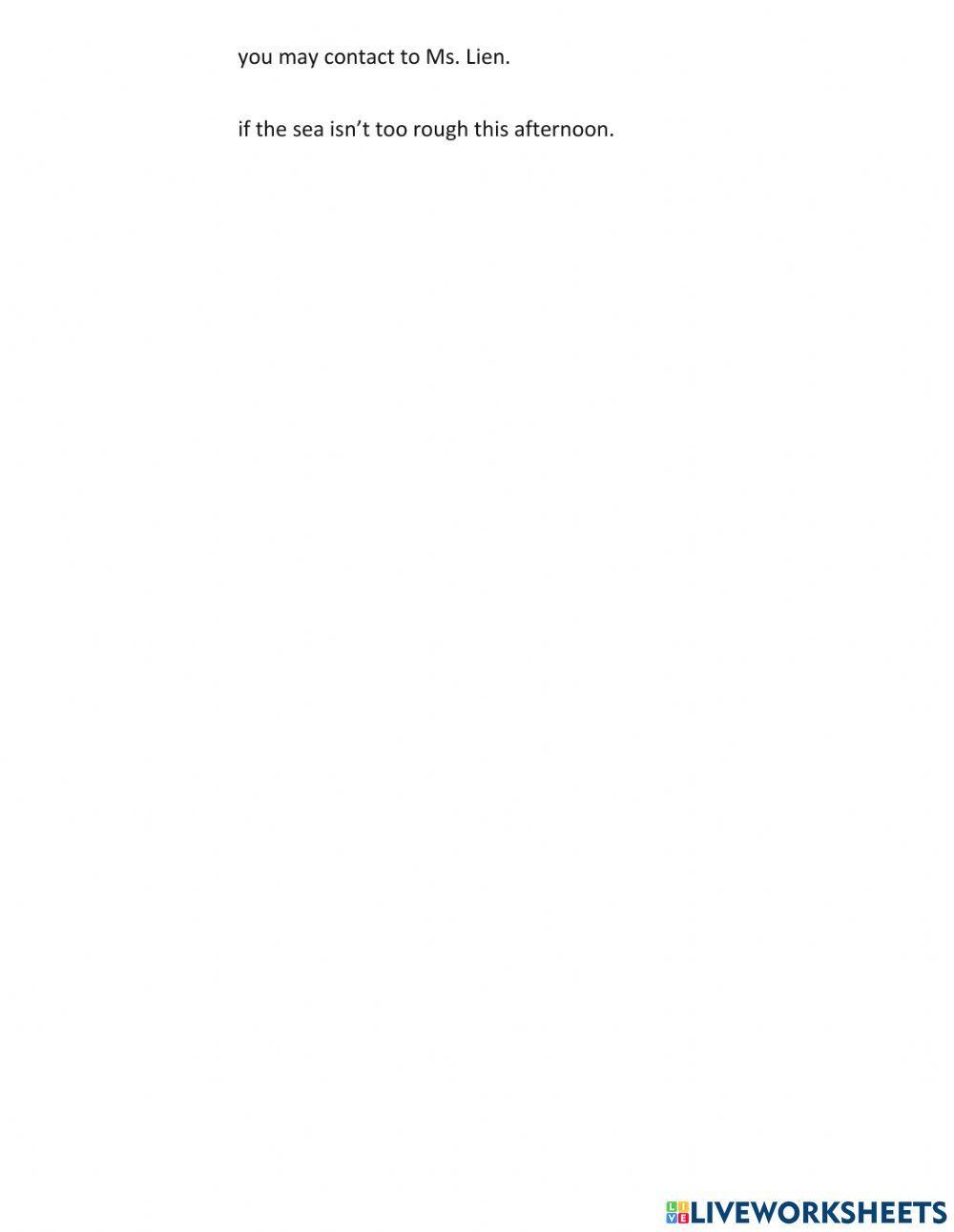 Modals with if clause