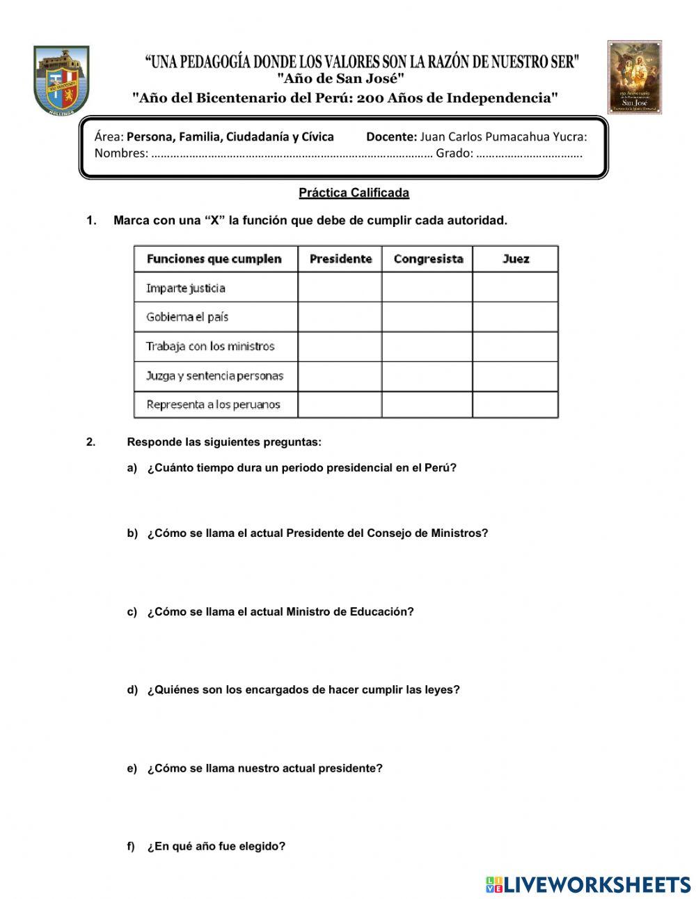 Poderes del estado peruano