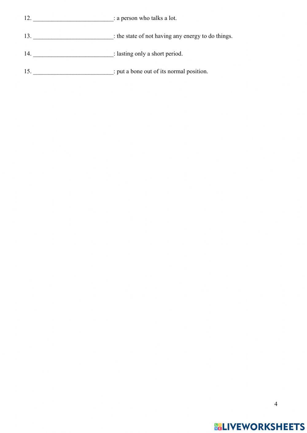 Vocabulary and Reading Test