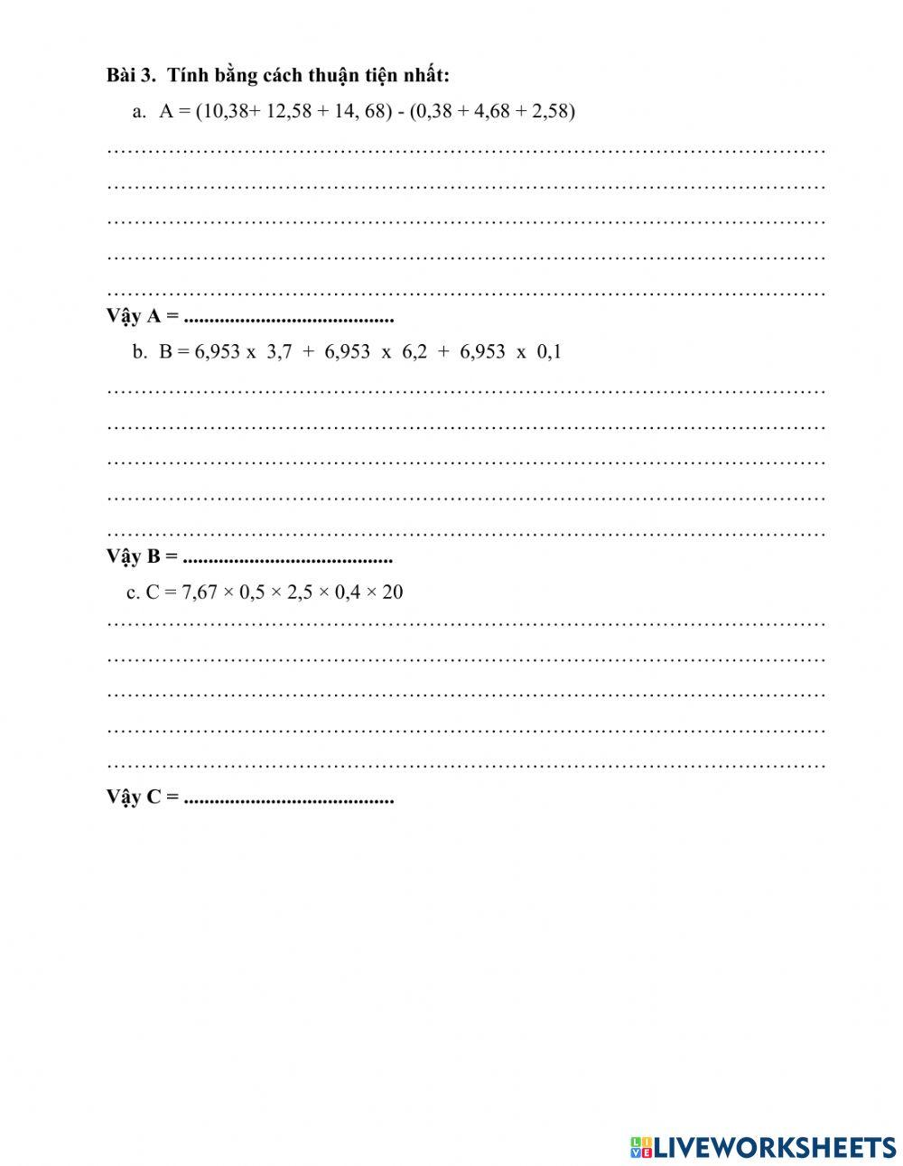 Ôn toán học kì 1