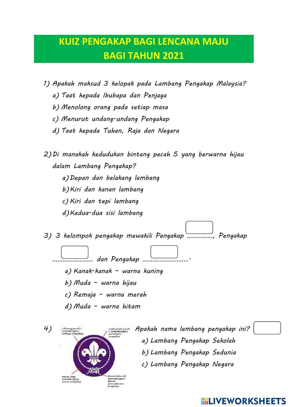 Kuiz lencana maju 2021