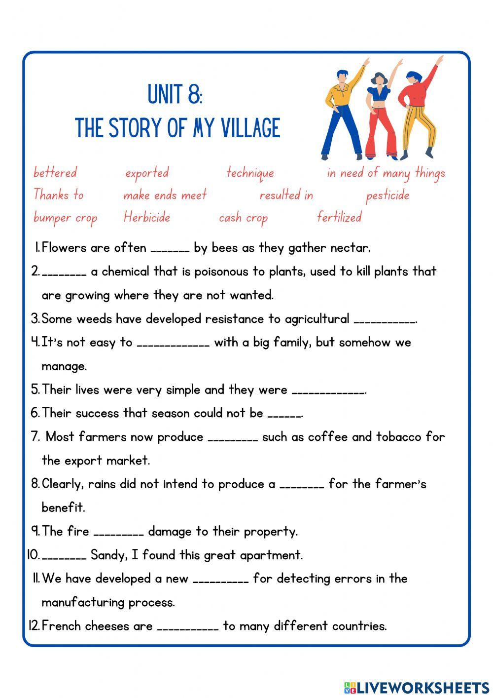 Unit 8:  The Story Of My Village