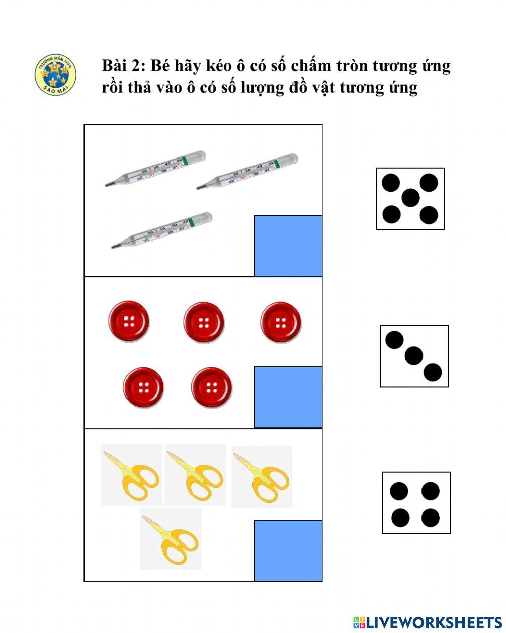 Ôn số lượng trong phạm vi 5