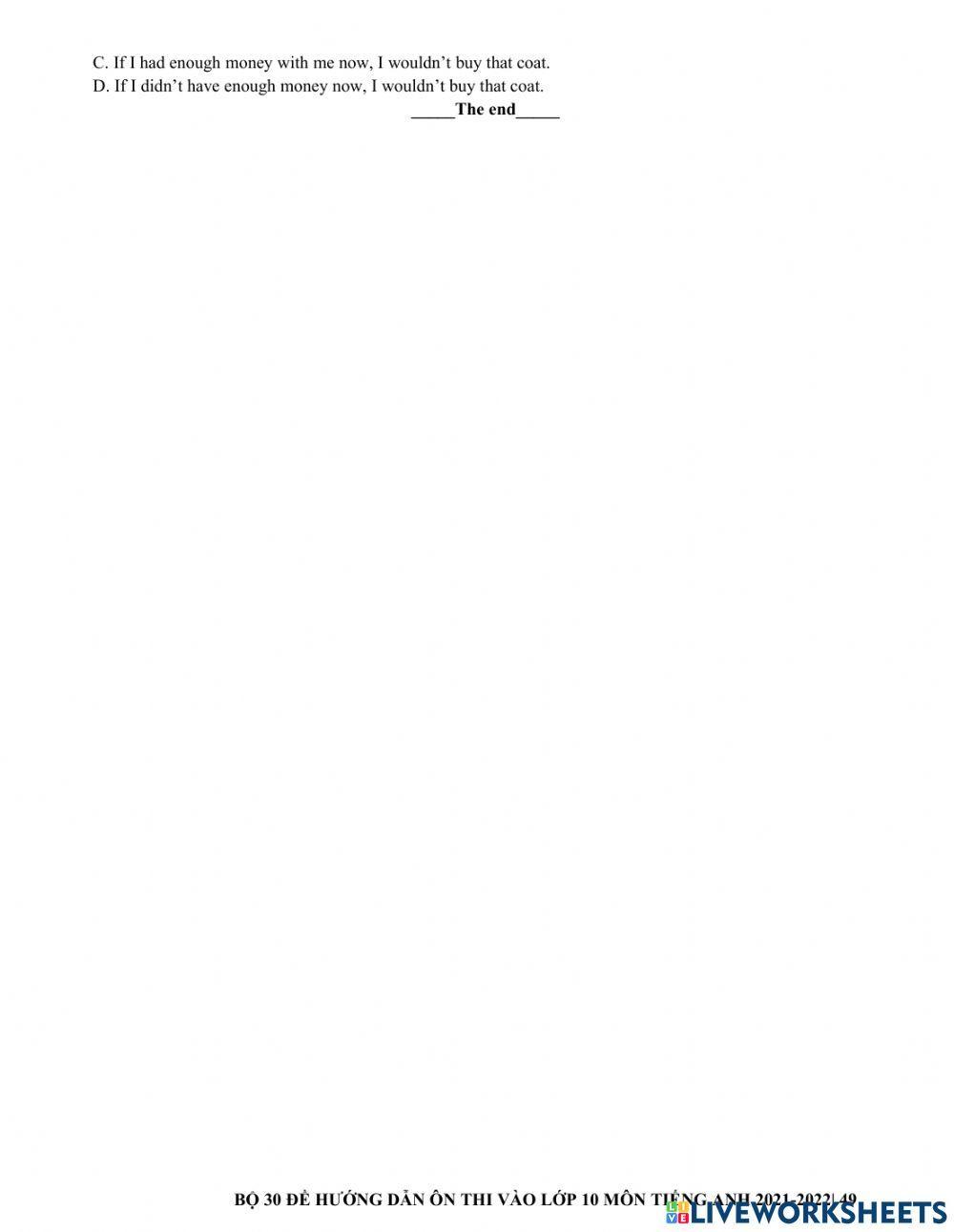 Ôn thi vào 10 - đề 13