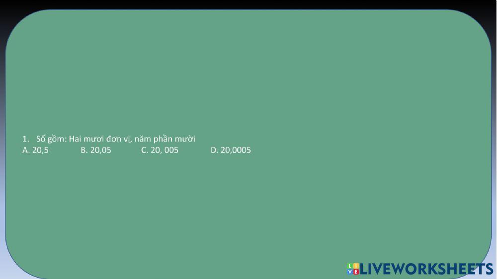 Ôn toán 5 chk 1  đề 2