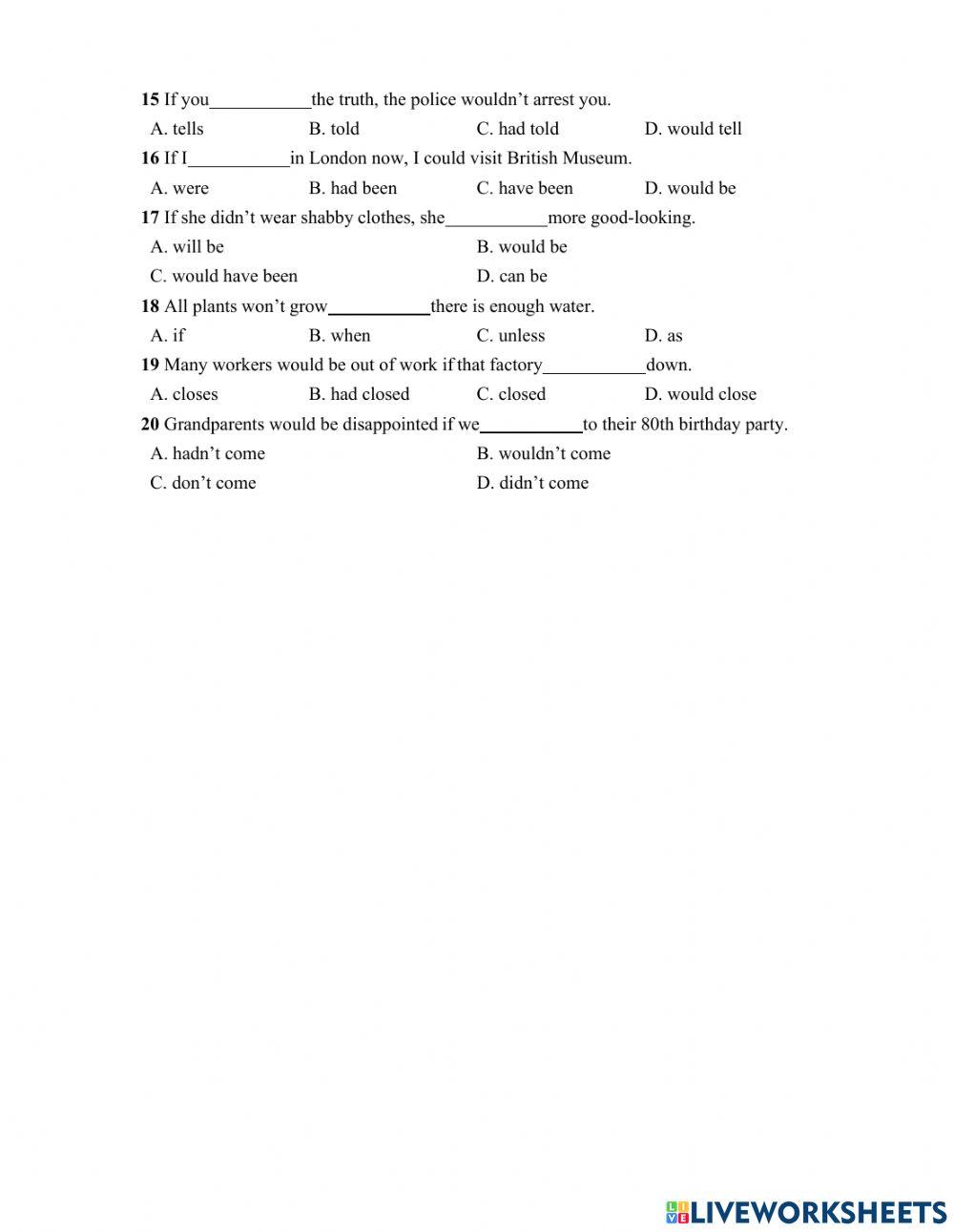 Conditional sentences