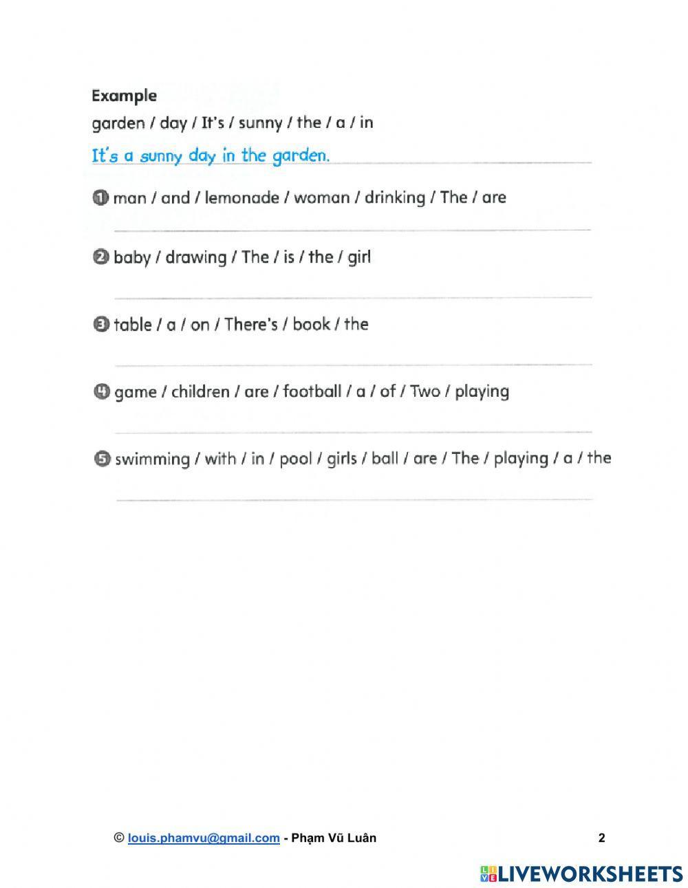 A1 Movers Reading & Writing Part 6 – Mini Trainers Test 1- Writing Practice