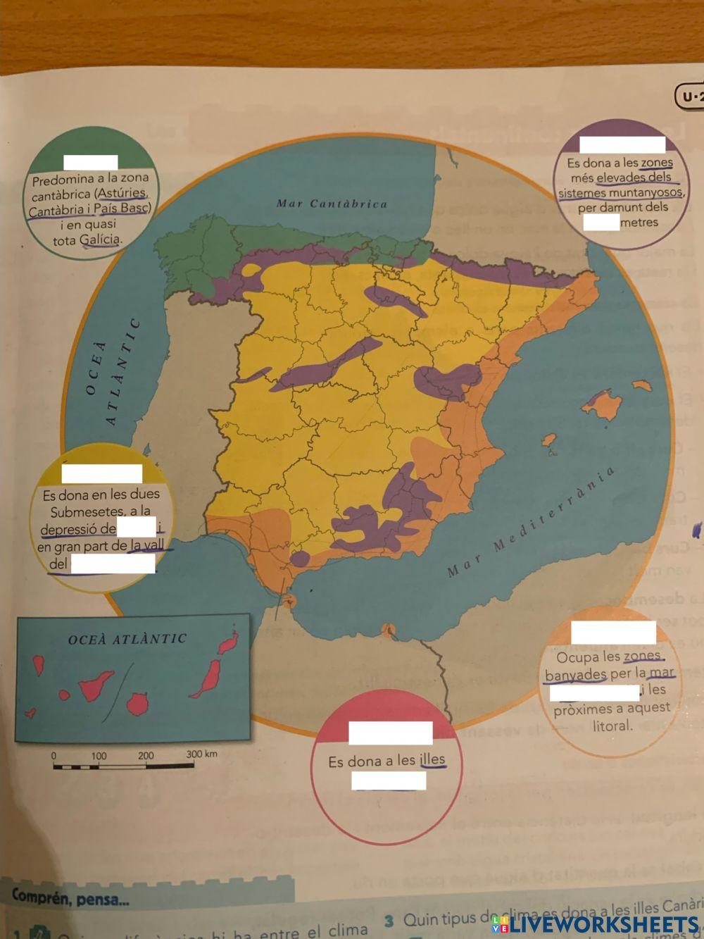 Els climes i la vegetació d'Espanya