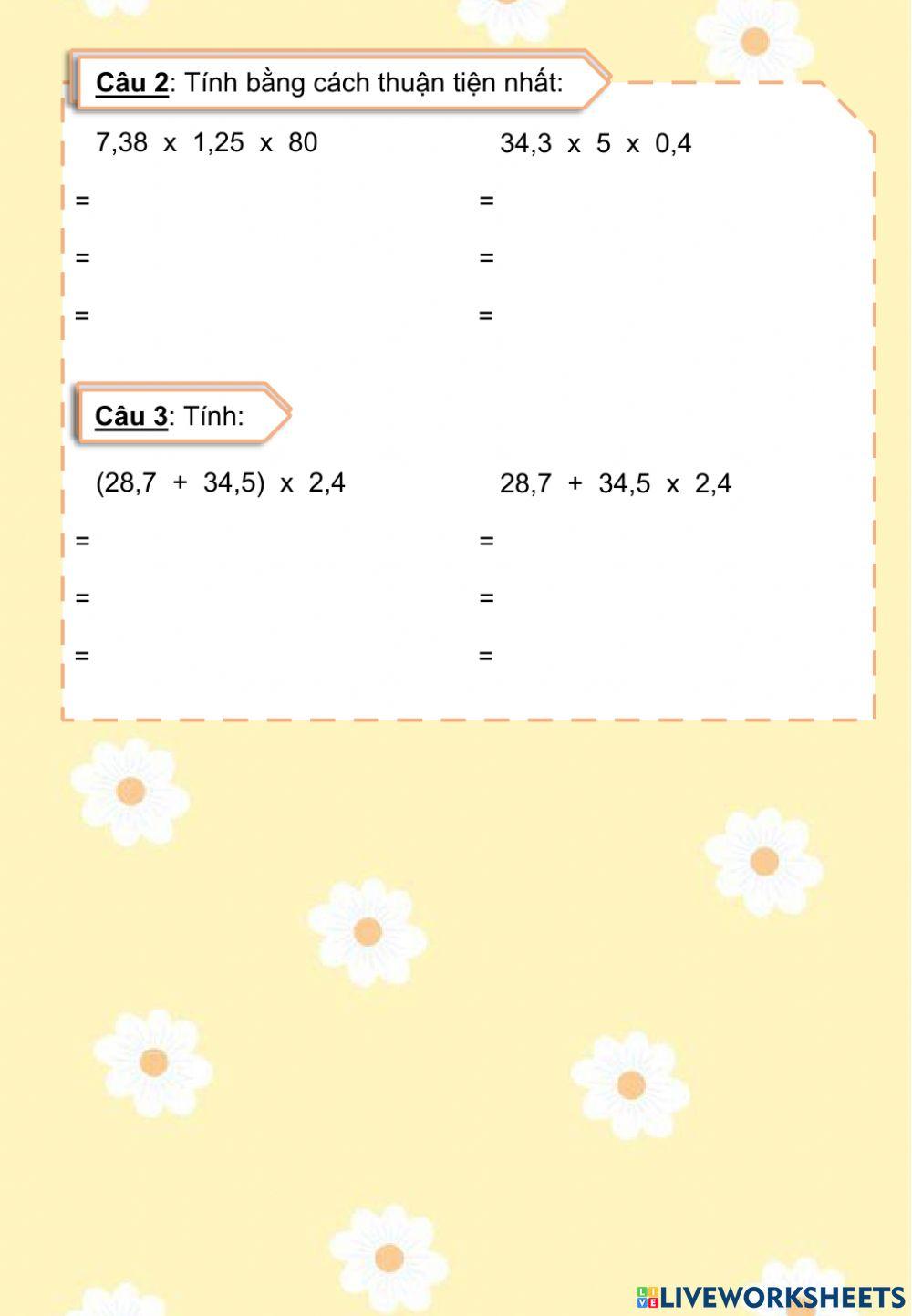 Toán 5 - Luyện tập trang 61